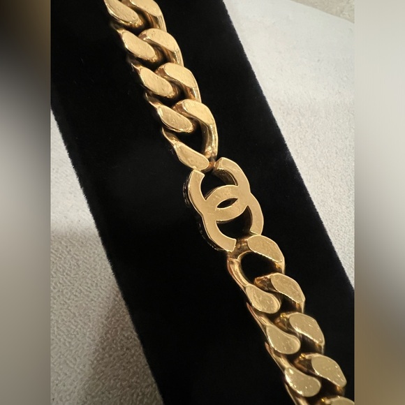 Chanel 24k Gold Plated Hardwood Bracelet - Picture 7 of 8